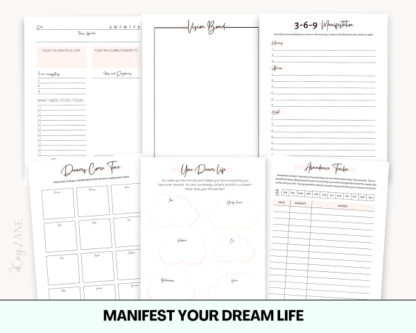 manifest your dream life pages